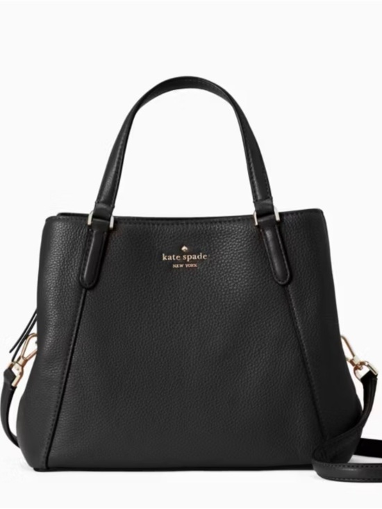 kate spade Handbags - kate spade MINI Black Pebble Leather Satchel with Gold Accents